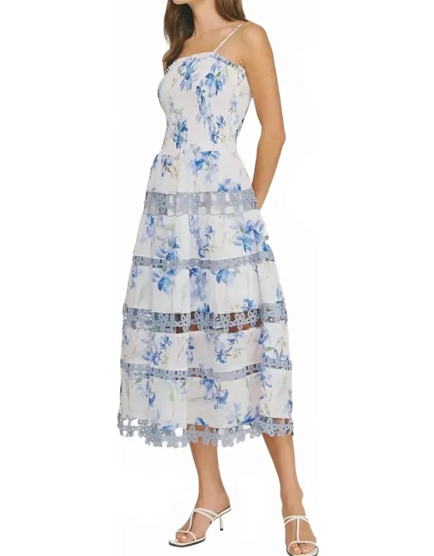 Lena Eyelet Midi Dress