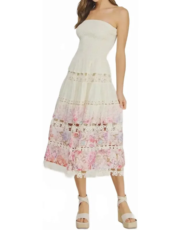 Eyelet Midi Dress