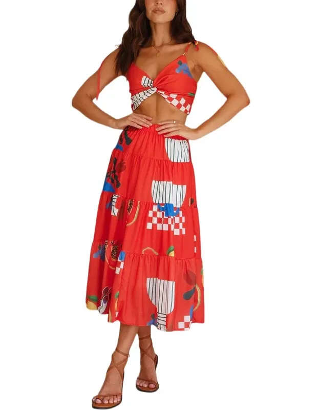 2pc Top & Skirt Set