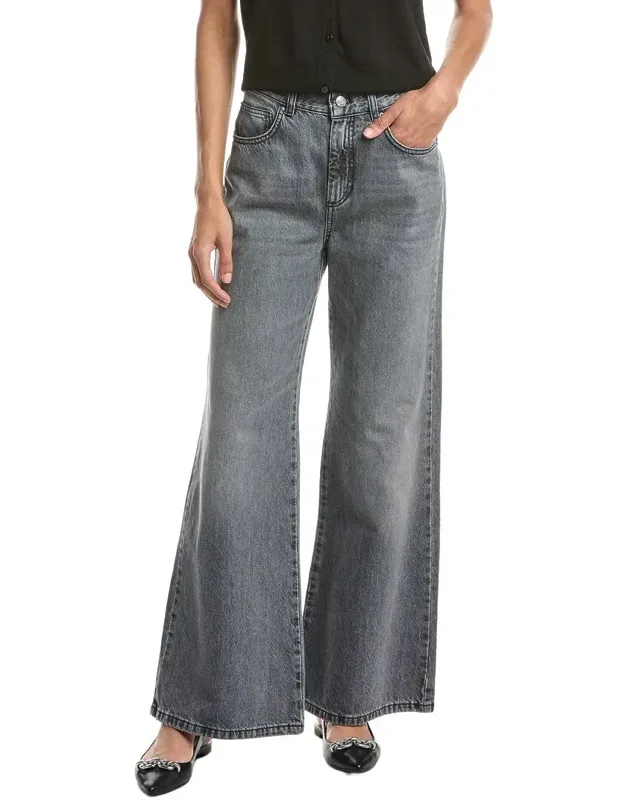 Wide-leg Denim Trousers