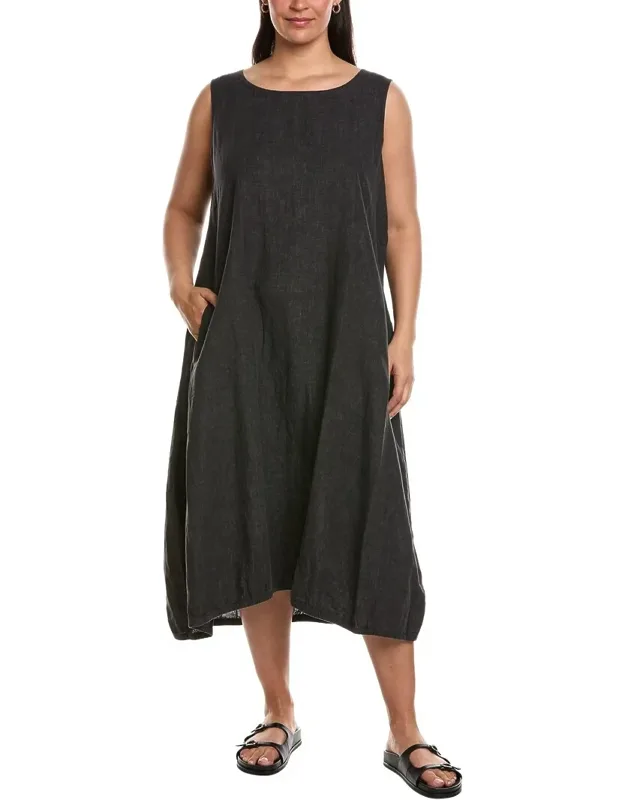 Lantern Linen Maxi Dress