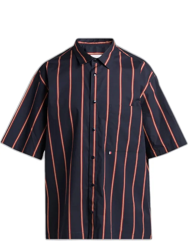 Striped Cotton Short-sleeve Shirt