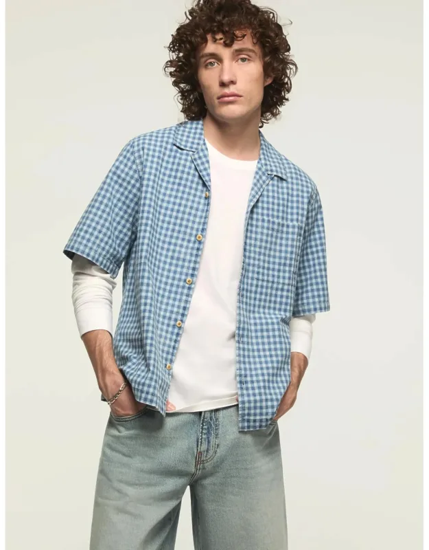 Cropped Camp Collar Shirt