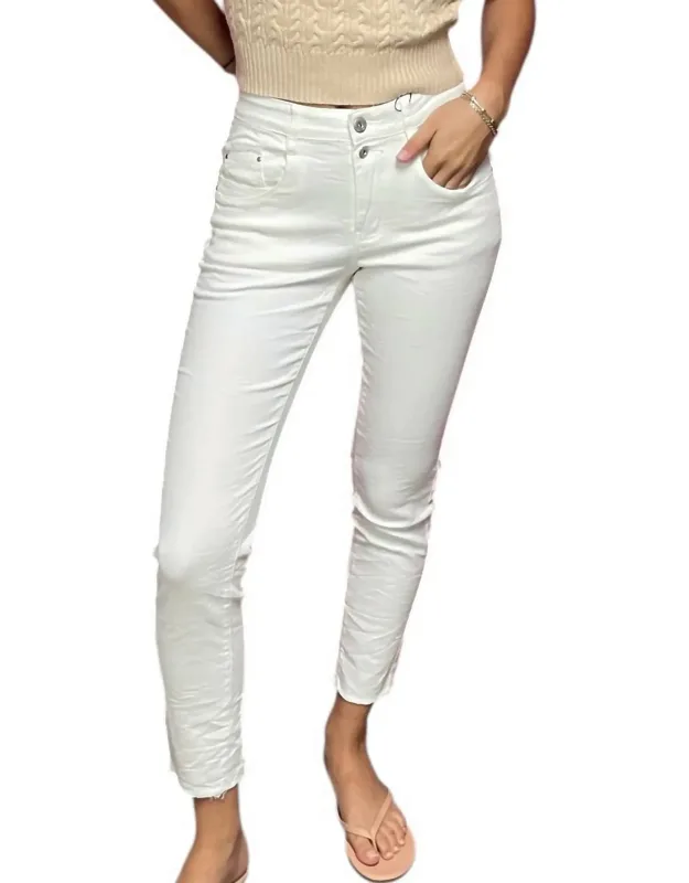 Summer Double Button High Waisted Skinny Jeans