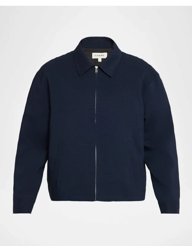 Seersucker Blouson Jacket