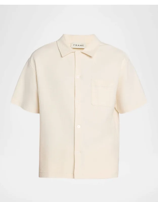 Jacquard Cotton Short-sleeve Shirt