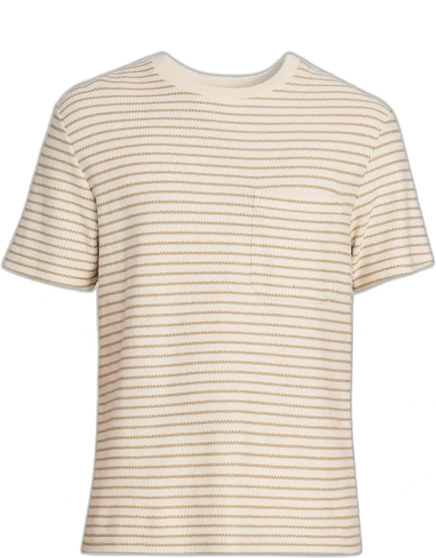 Striped Ribbed Cotton T-shirt
