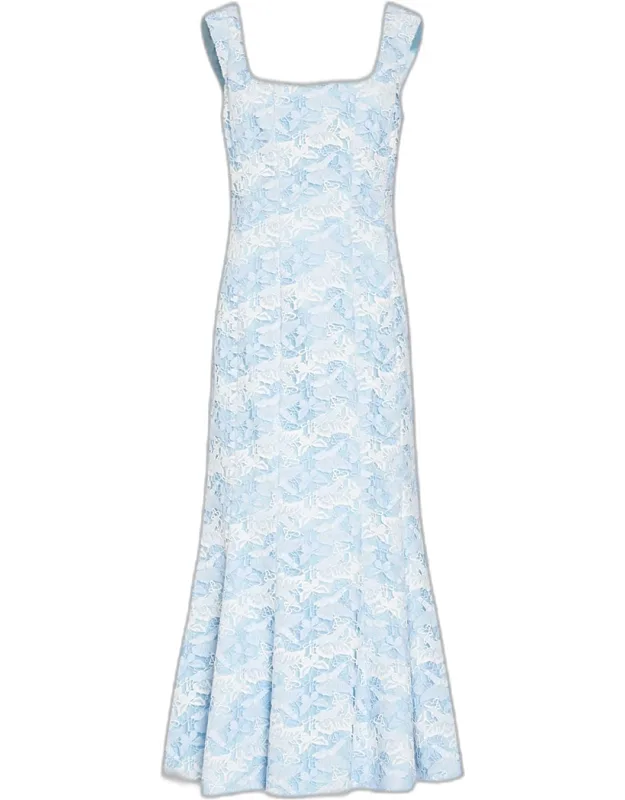 Butterfly Lace Midi Dress