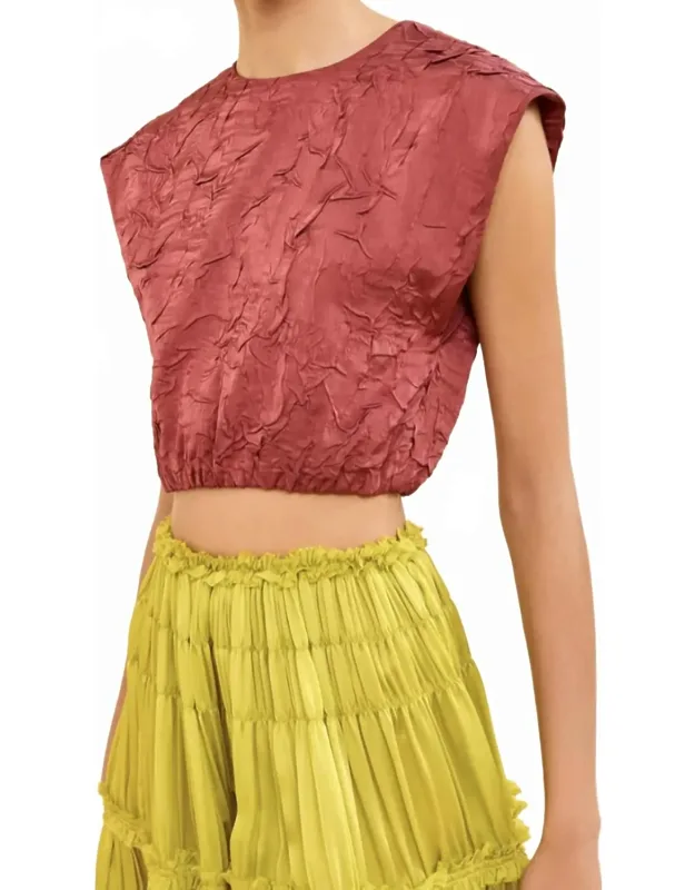 Gisella Satin Crop Top
