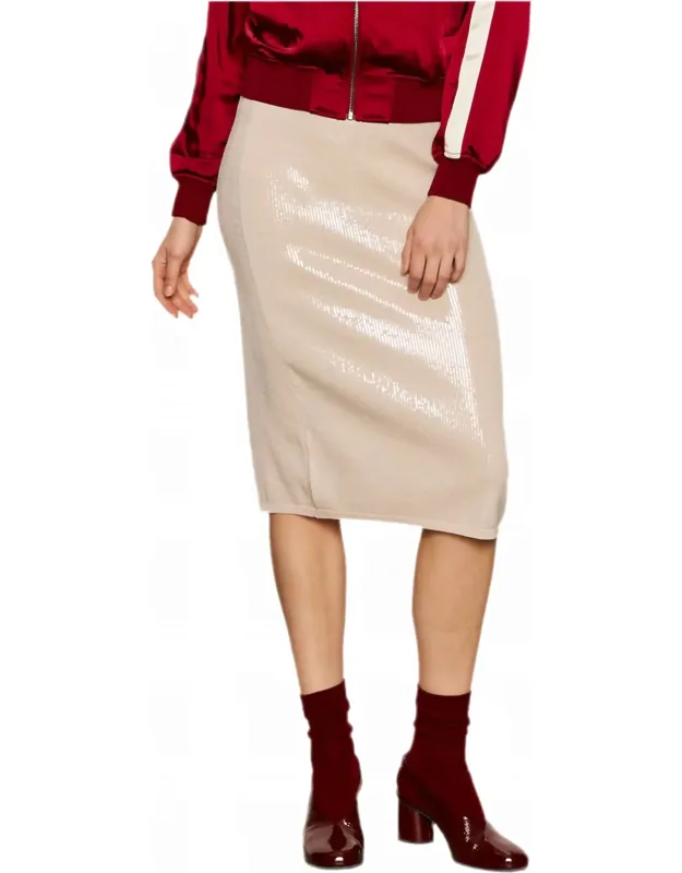 Sparkle Sequin Midi Pencil Skirt