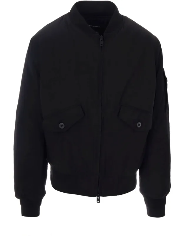 Relaxed Fit Twill Bomber Jacket