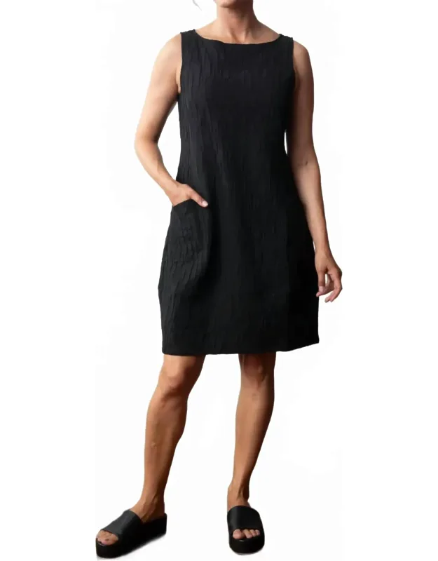 Plisse Jersey Dress