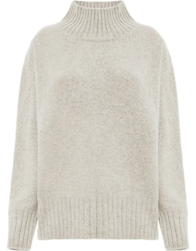 Ribbed Turtleneck Cashmere Sweater