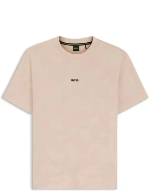 Cotton T-shirt With 3d-jacquard Pattern