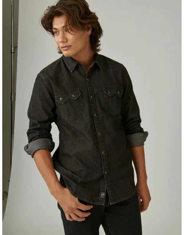 Sawtooth Denim Western Shirt