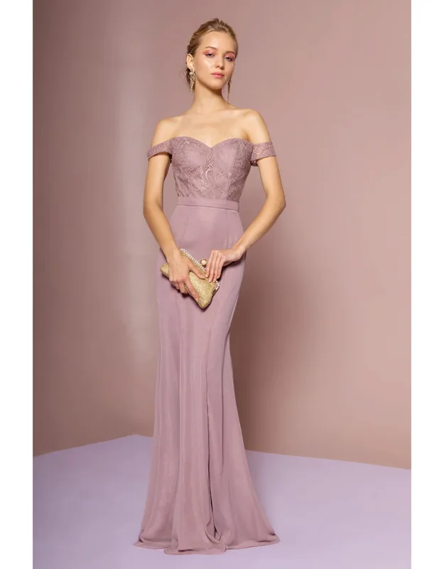 Off The Shoulder Mermaid Chiffon Formal Dress