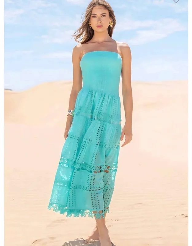 Eyelet Midi Dress