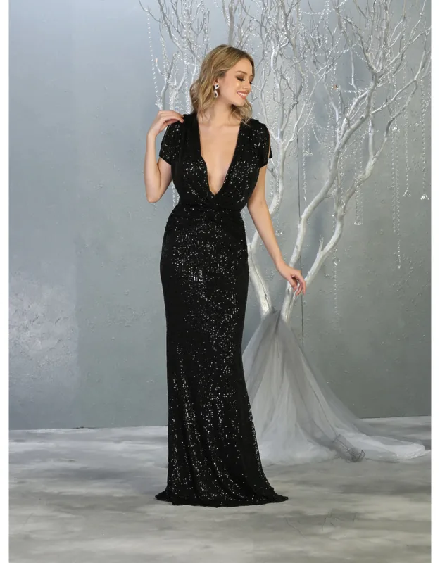 Sequined Long Formal Dress