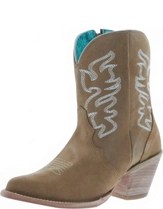 Embroidered Zipper Ankle Boots