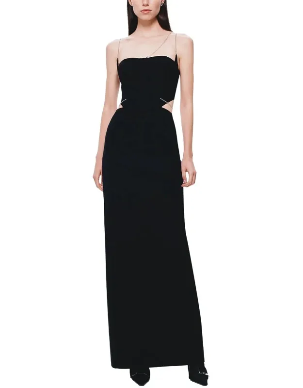 Cyrus Chain Suiting Wool-blend Dress