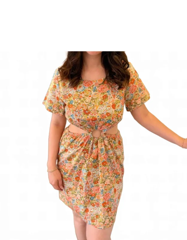 Wildflower Charm Cutout Dress