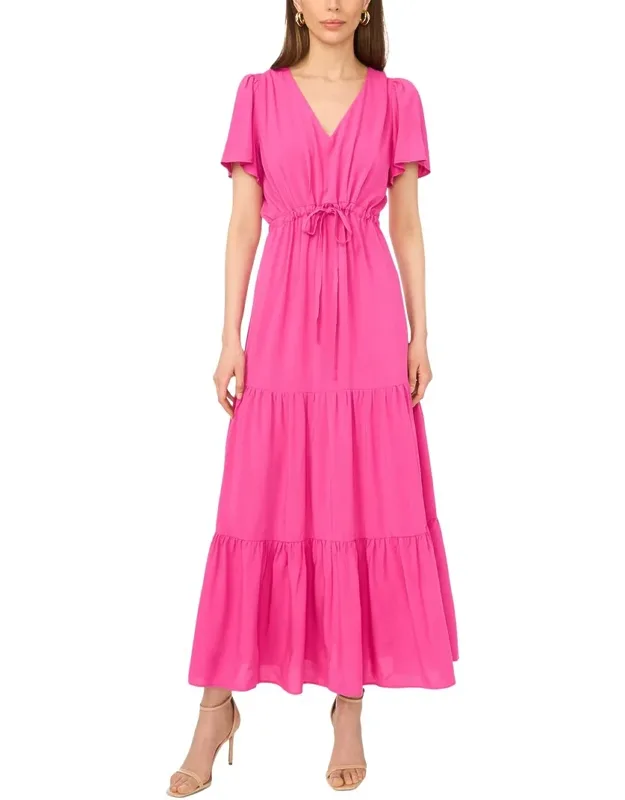 Cap Sleeve Tiered Maxi Dress