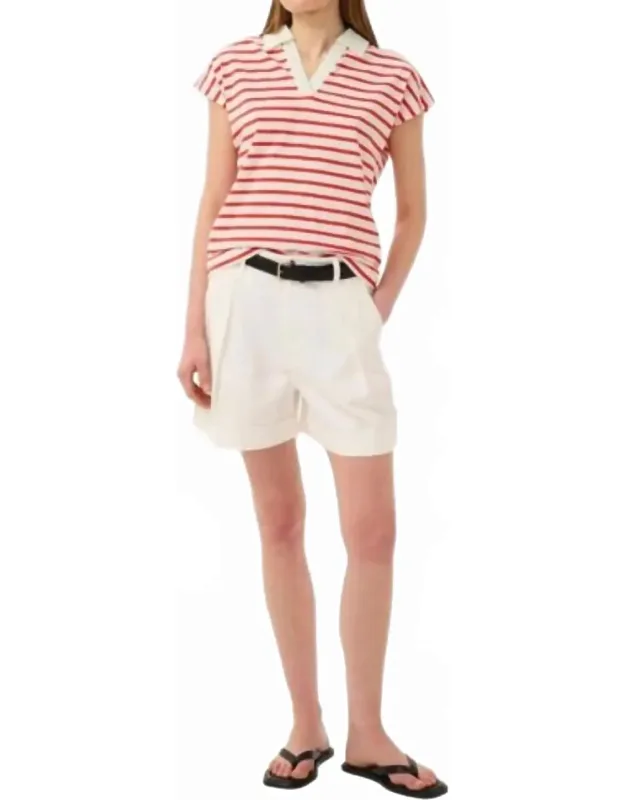 Cap Sleeve Polo Shirt