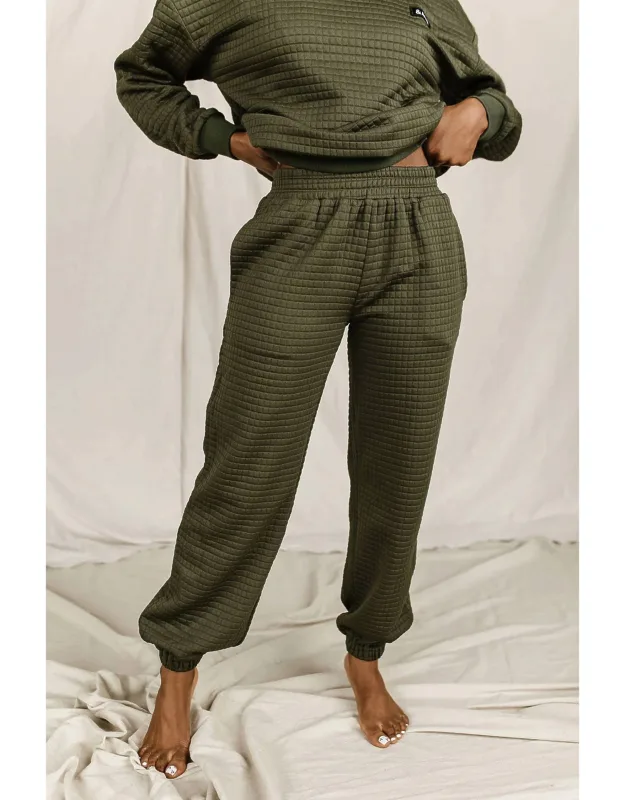 Quilted Jogger Pants