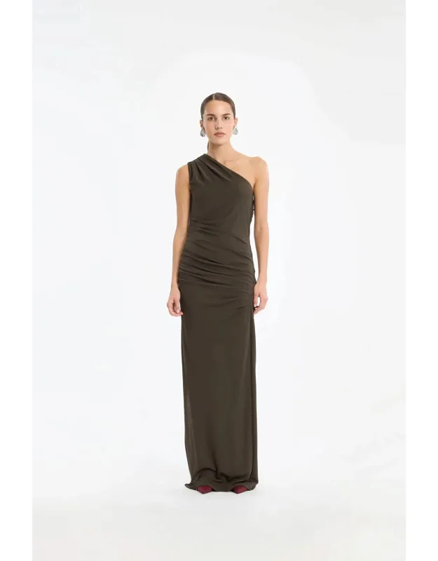 Draped One Shoulder Dress