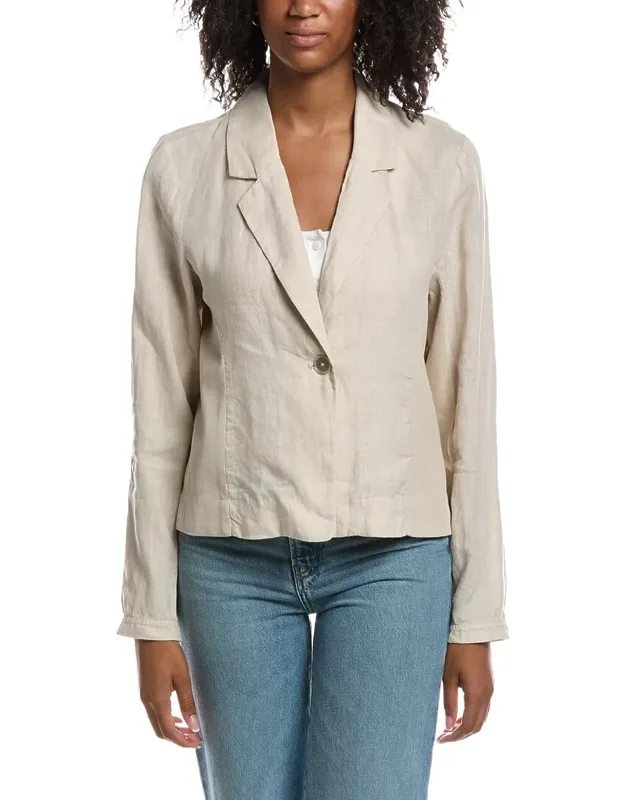 Ribbed Mixed Linen Blazer