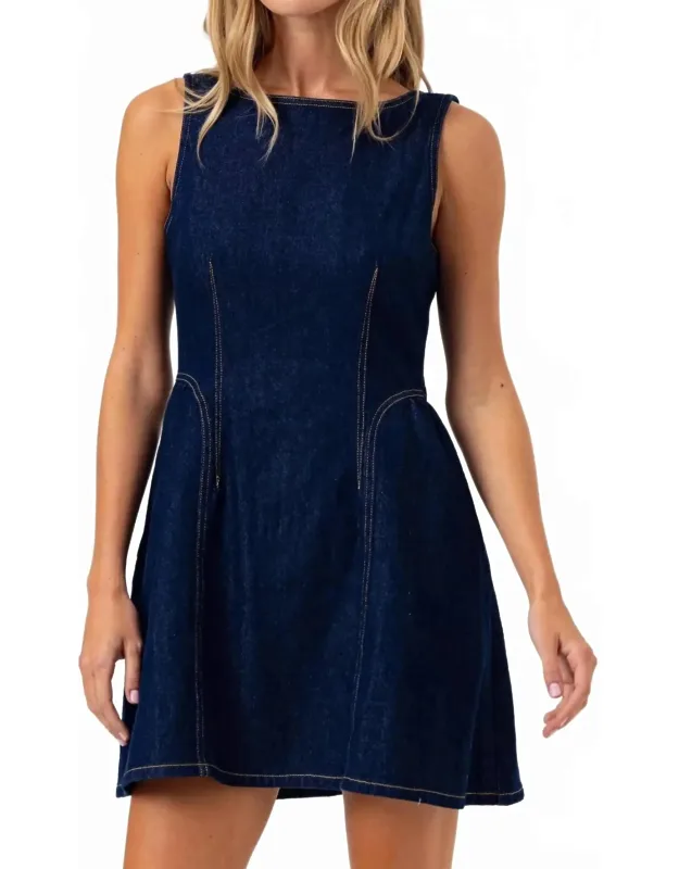 Rae Mini Dress With Fitted Bodice And Gathered Skirt