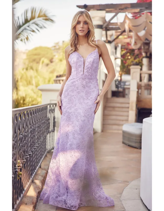 Embroidered Long Lace Wedding Dress