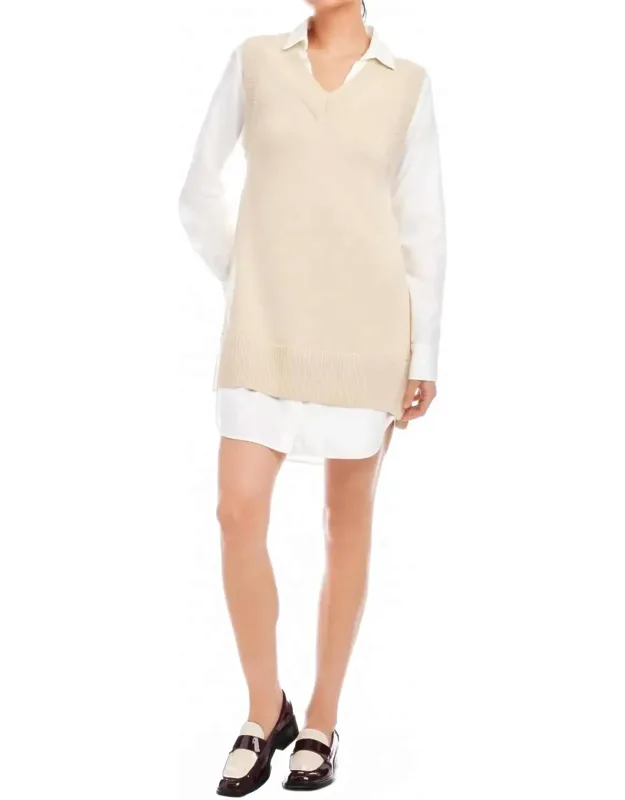 Mixed Media Vest Dress