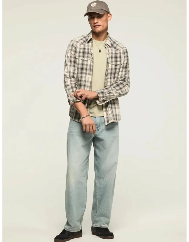 Sulfur Twill Long Sleeve Western Shirt