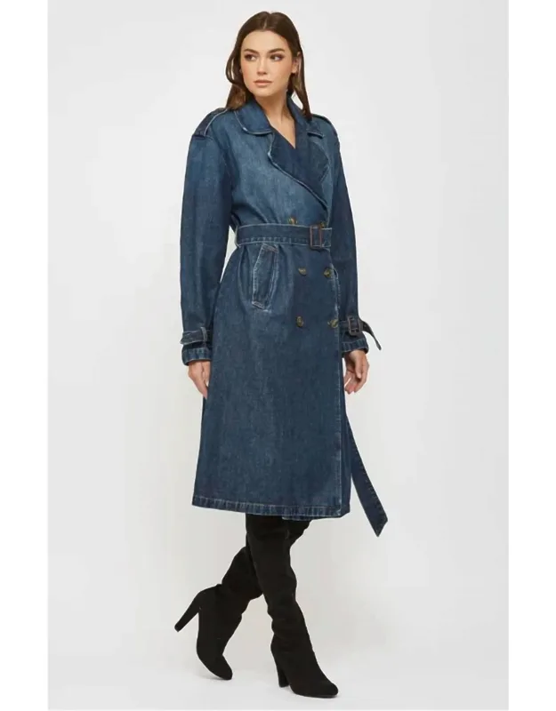Classic Denim Trench Coat