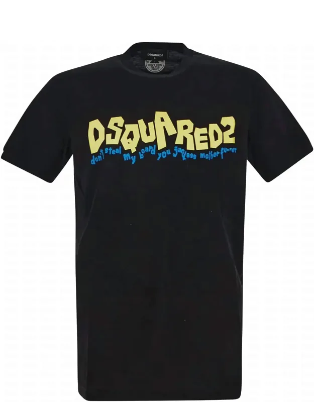 Waving Logo Graphic Cotton T-shirt