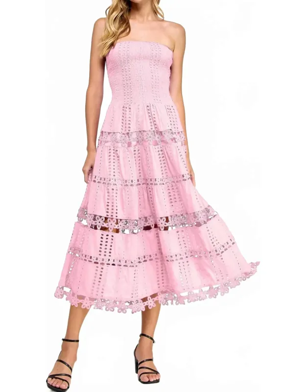 Eyelet Midi Dress