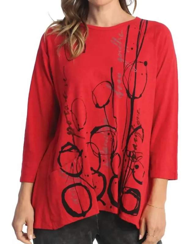 Circles Mineral Washed Patch Pocket Cotton Top