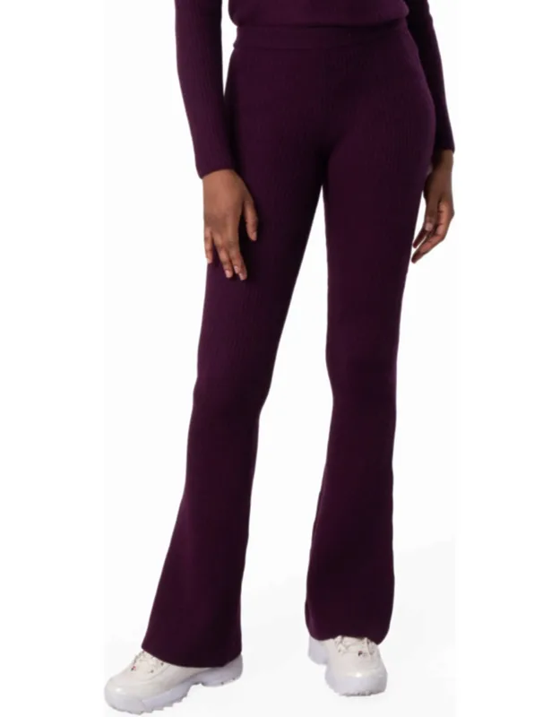 Orchid Wool Flared Trousers