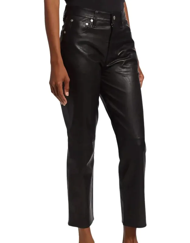 Leather Slim Fit Pants
