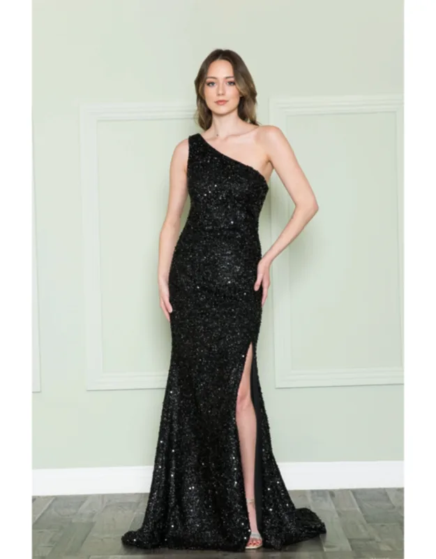 One Shoulder Formal Sequin Dress