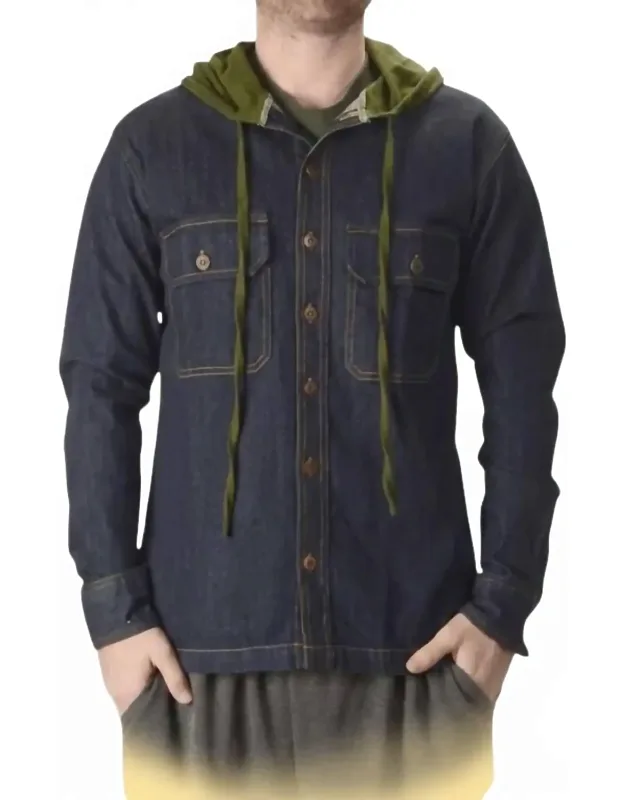 Denim Jacket With Hood