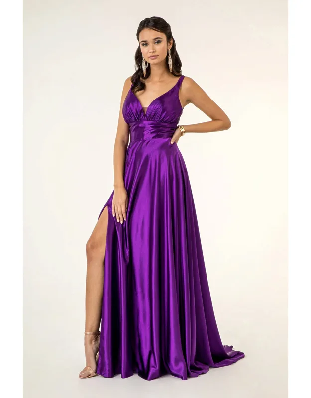 Simple Long Satin Dress