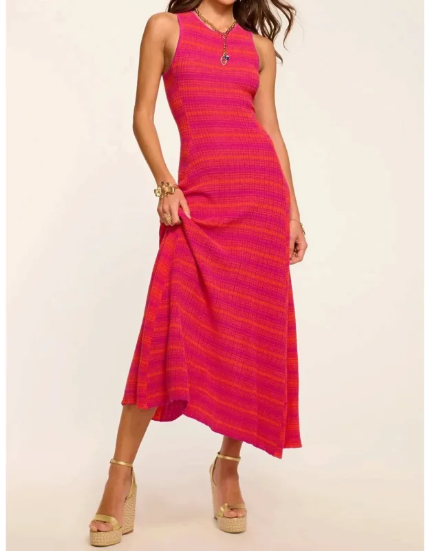 Textured Knit High Neck Dress