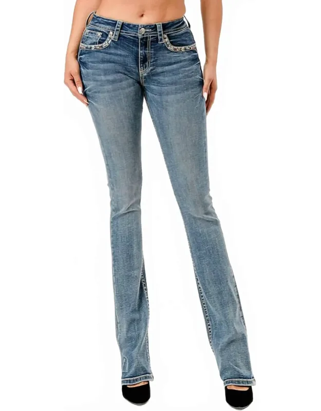 Mid-rise Boot Cut Jeans