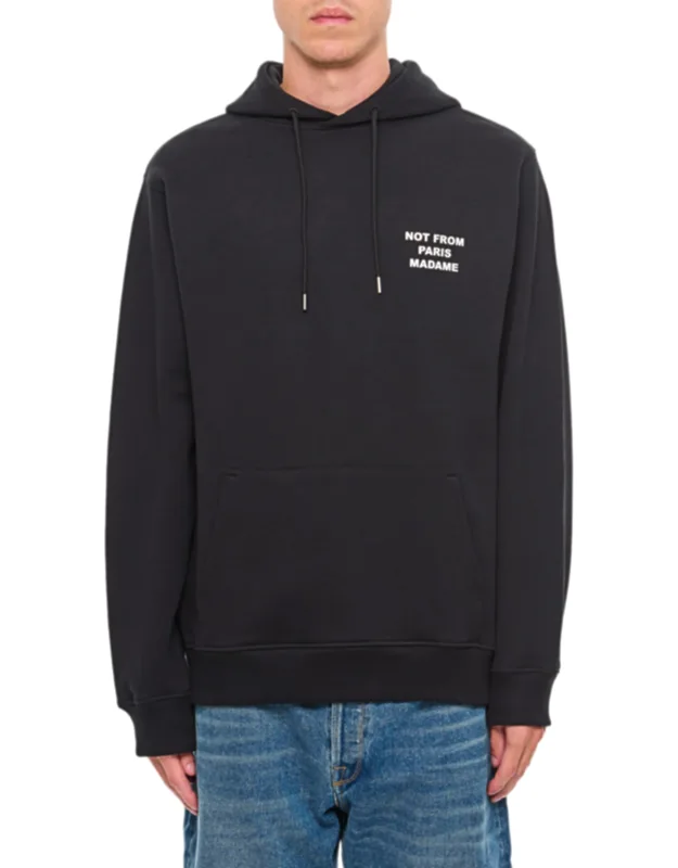 Cotton Hoodie With Adjustable Drawstring And Embroidered Logo