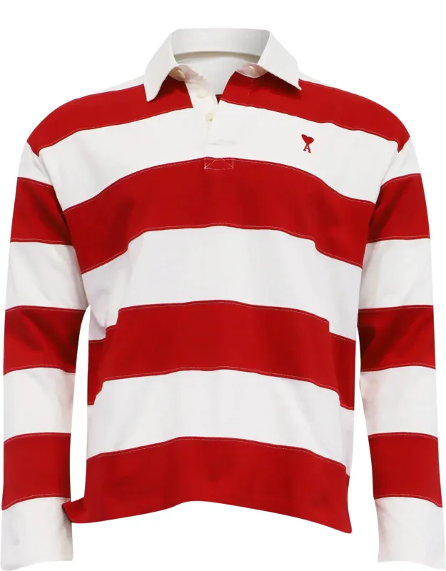 Striped Long Sleeve Polo Shirt