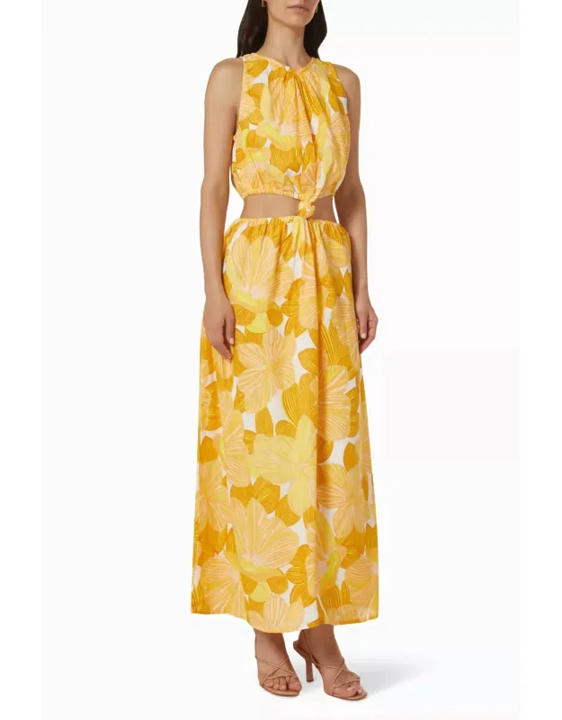 Zeta Linen Floral Dress