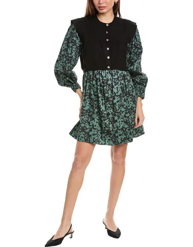 Hendrix Mixed Media Mini Dress
