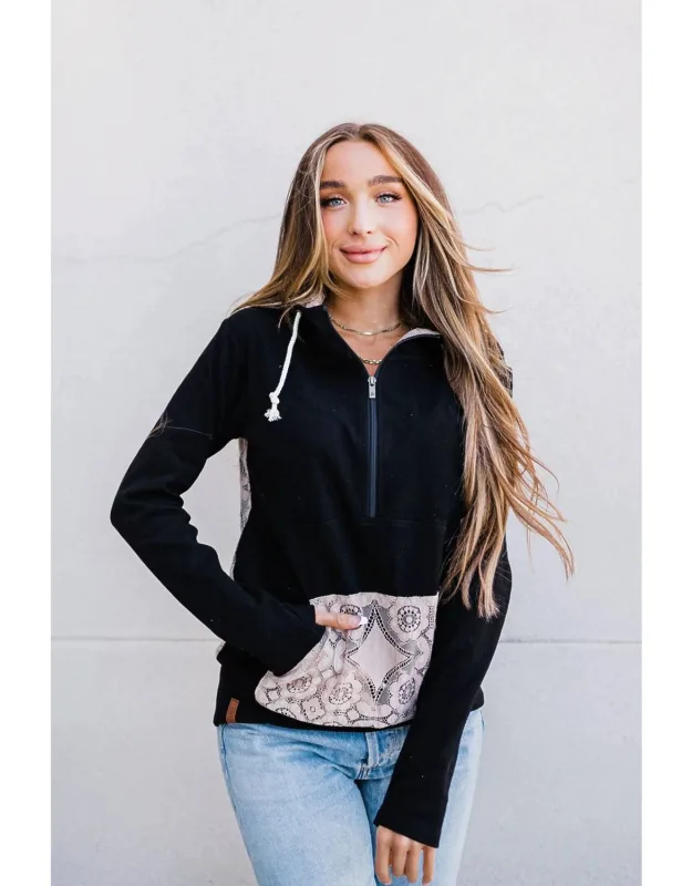 Laced Up Halfzip Hoodie